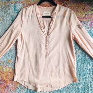 Zadig & Voltaire Cotton Popover Top Butterfly